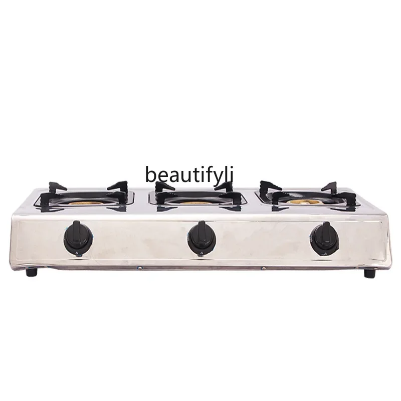 Commercial Kitchen Outlets - smt61 Stainless steel three-eye gas stove