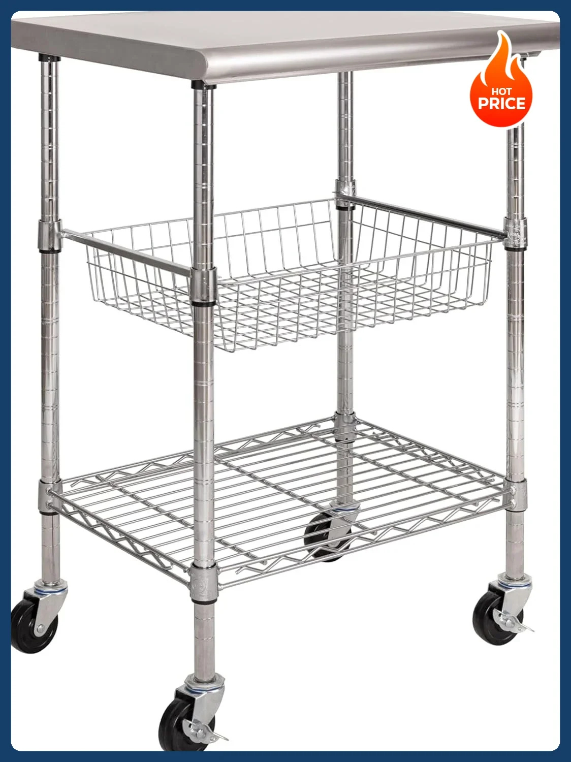 Commercial Kitchen Warehouse - [Best Seller!]Commercial Work Table Island Utility