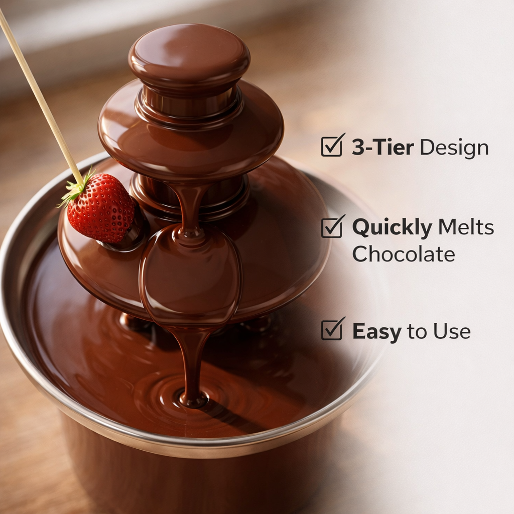 3-Tier Electric Chocolate Foun – обзор и цена Chocolate Fountain Commercial