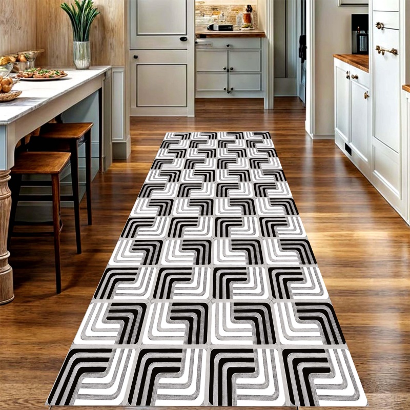 Black White Geometric Curve Lo – обзор и цена Commercial Kitchen Layout