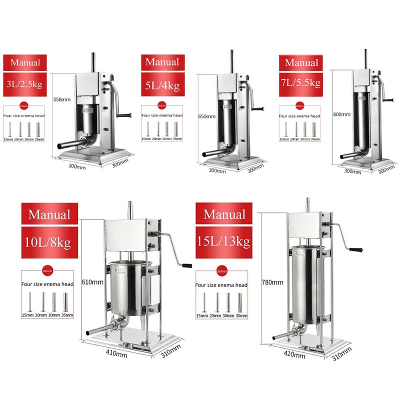 Manual Sausage Stuffer Filler  – обзор и цена Commercial Kitchen Appliances