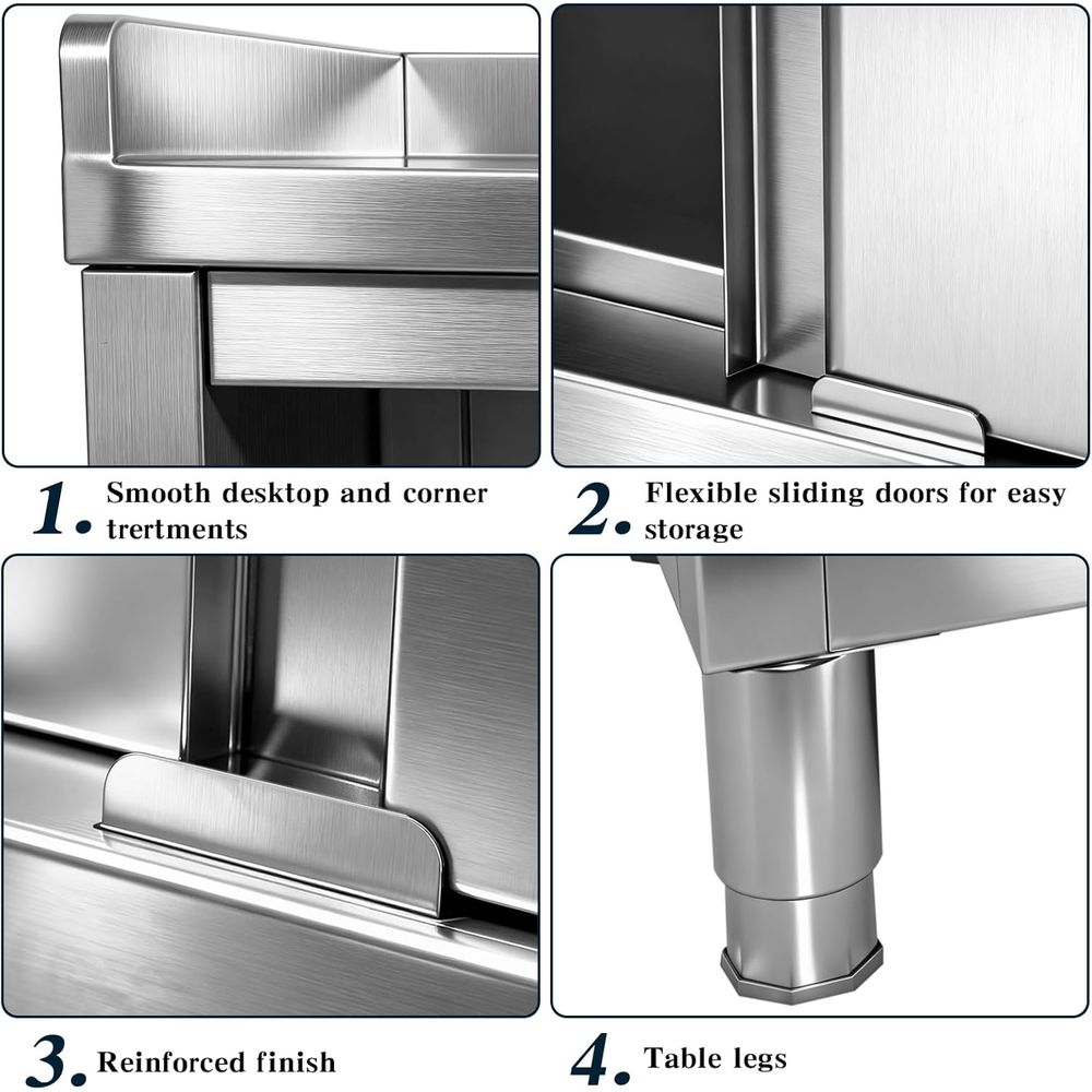 48x20 Stainless Steel Work Tab – обзор и цена Commercial Kitchen Warehouse