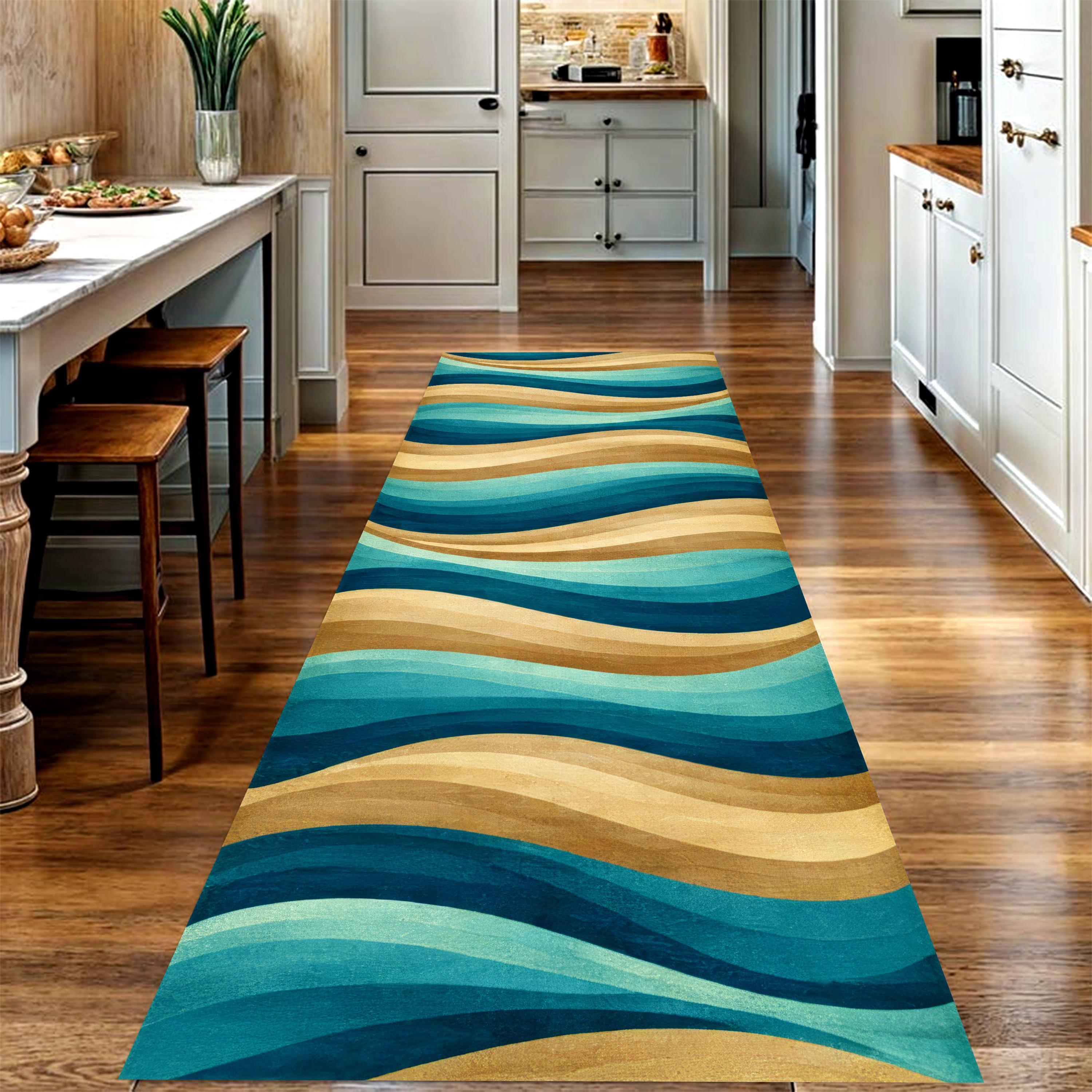 Blue Gradient Striped Long Run – обзор и цена Commercial Kitchen Layout