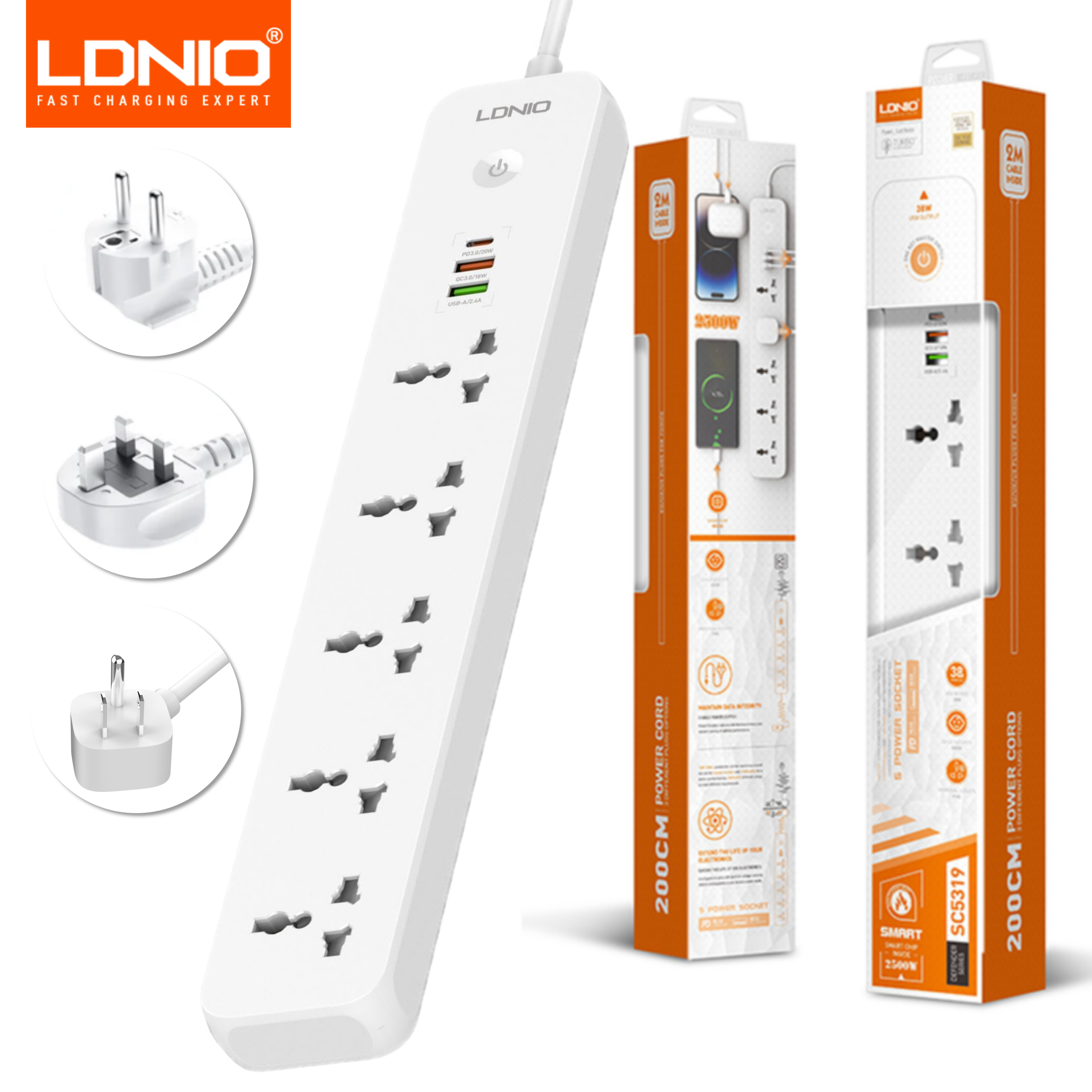 LDNIO 2500W Power Strip with 5 – обзор и цена Commercial Kitchen Outlets
