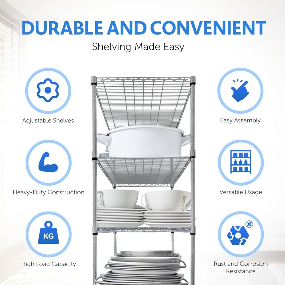 5-Tier Heavy Duty Rolling Wire – обзор и цена Commercial Kitchen Warehouse
